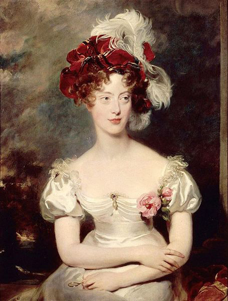 Portrait of Princess Caroline Ferdinande of Bourbon-Two Sicilies Duchess of Berry.